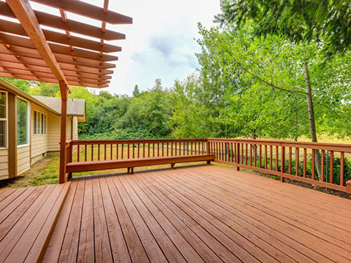 Custom backyard deck